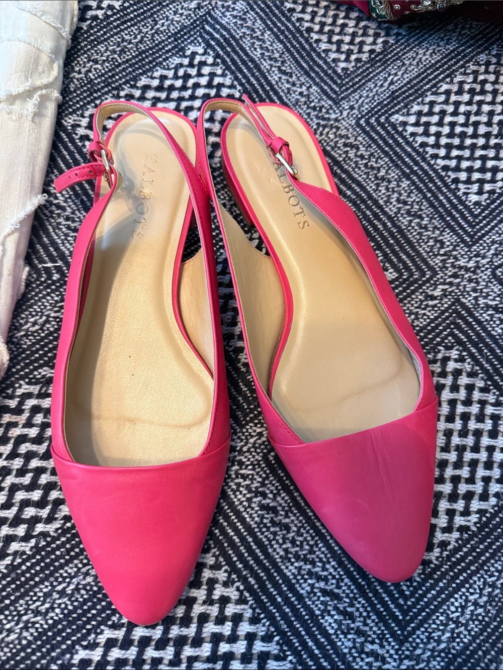 Talbots Edison Slingback flats- worn a few times. 149 retail
